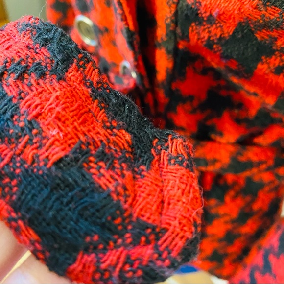 Rue 21 Red Houndstooth Wool Coat - Picture 3 of 8